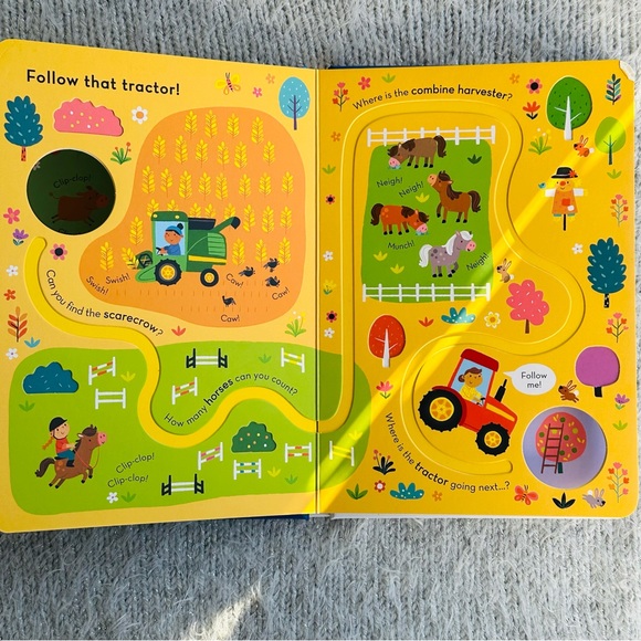NEW Trace The Trails Follow That Tractor Baby Board Book - Picture 5 of 7